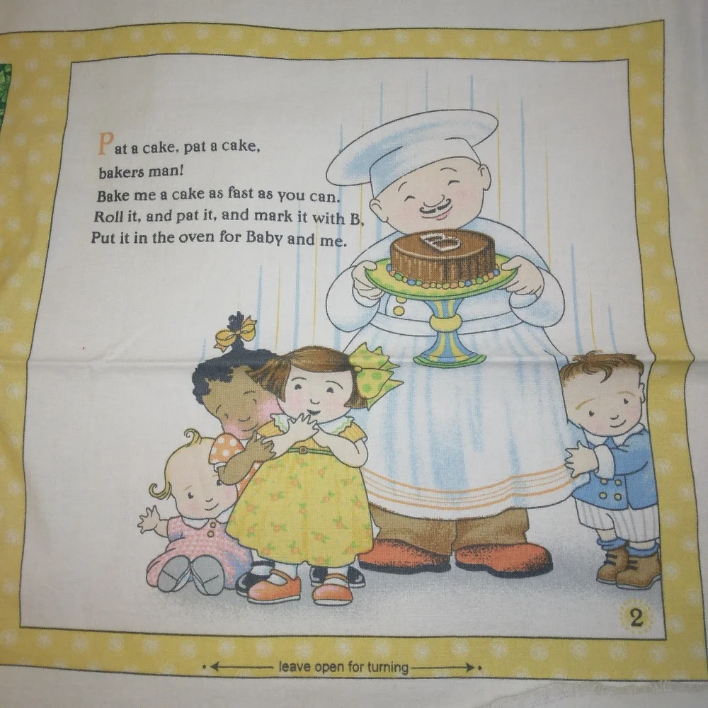 FABRIC Mary Engelbreit's Mother Goose Fabric Panel, new & Uncut, Adorable